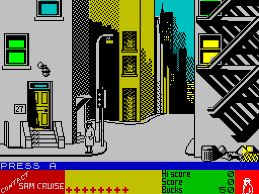 Contact Sam Cruise — Schermata di gioco