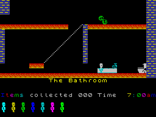 Jet Set Willy — Schermata di gioco