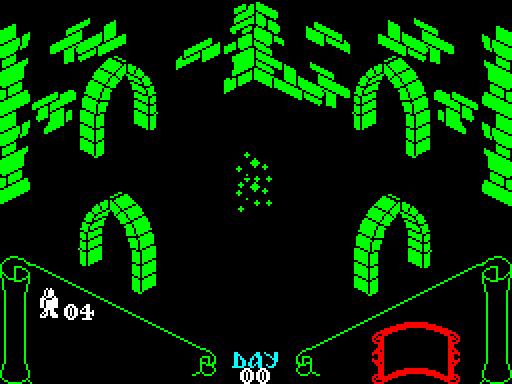 Knight Lore — Schermata di gioco