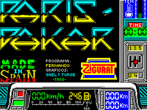 Paris Dakar — Pantalla de carga