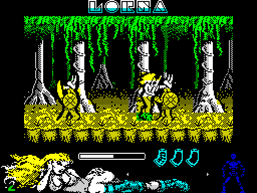 Lorna — Pantalla de juego