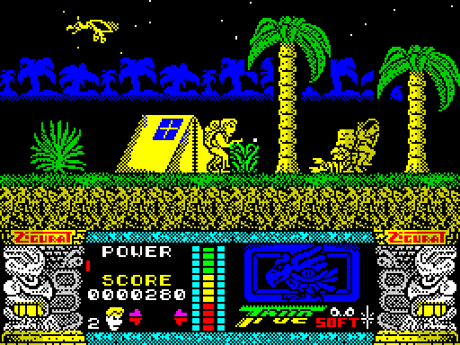 Jungle Warrior — Pantalla de juego